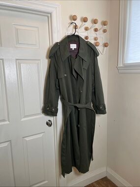 Banana Republic Long Trench Coat Olive Green XXL